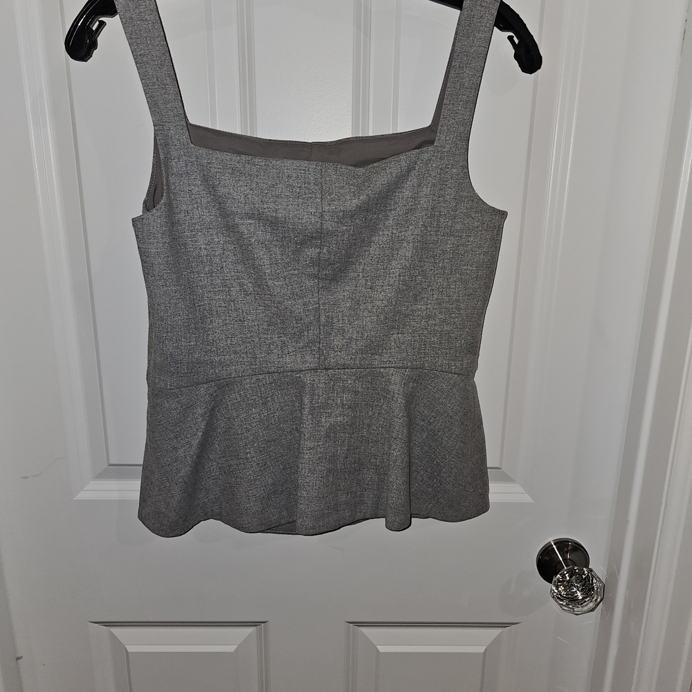 Banana Republic Gray Peplum Tank Top